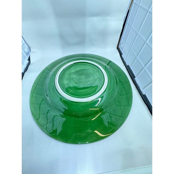 Pottery Barn "SAUSALITO" Green Large Plate PLZ READ!! SMALL CHIP! FINAL SALE! - Picture 5 of 7